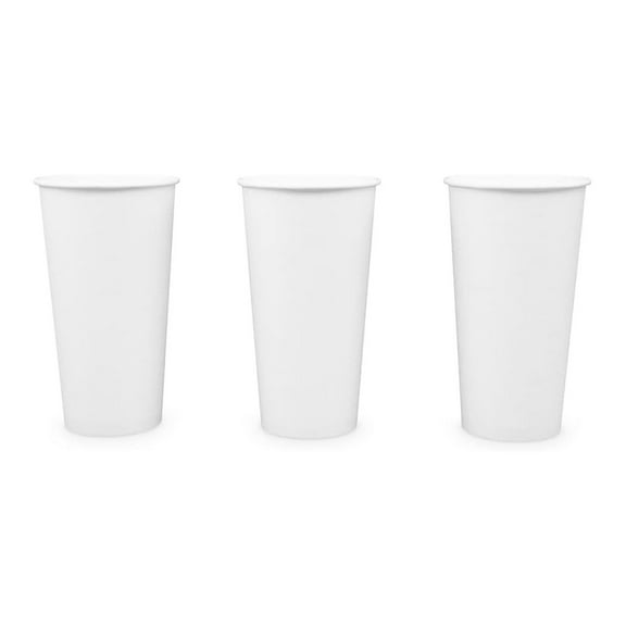 Paper Cups 20 oz 500 Pack for Coffee & Tea 20 oz Made in USA | Bulk 500 Count for Home, Office, Restaurants & Parties | Recyclable Disposable 20 Ounce To-Go Cups for Hot Drinks