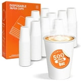 Paper Cups 8 oz 500 Count Bulk - Disposable Coffee Cups 8 oz Hot Cups ...