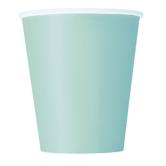 Paper Cups, 9 oz, Mint Green, 14ct