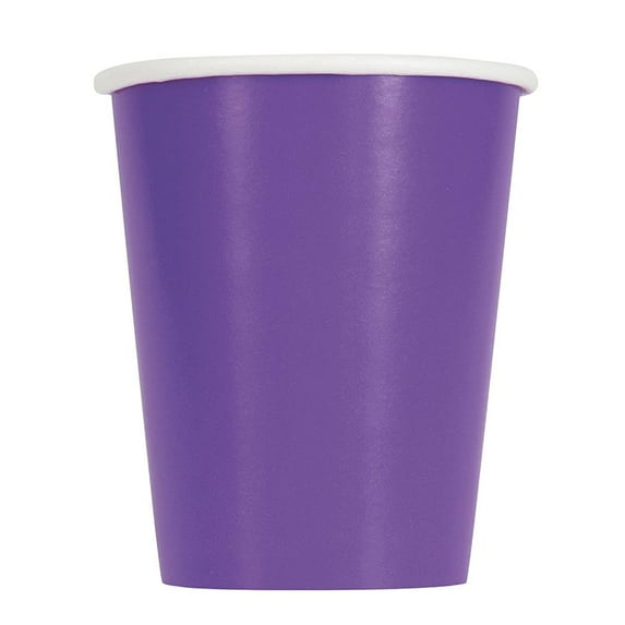 Paper Cups, 9 oz, Neon Purple, 14ct