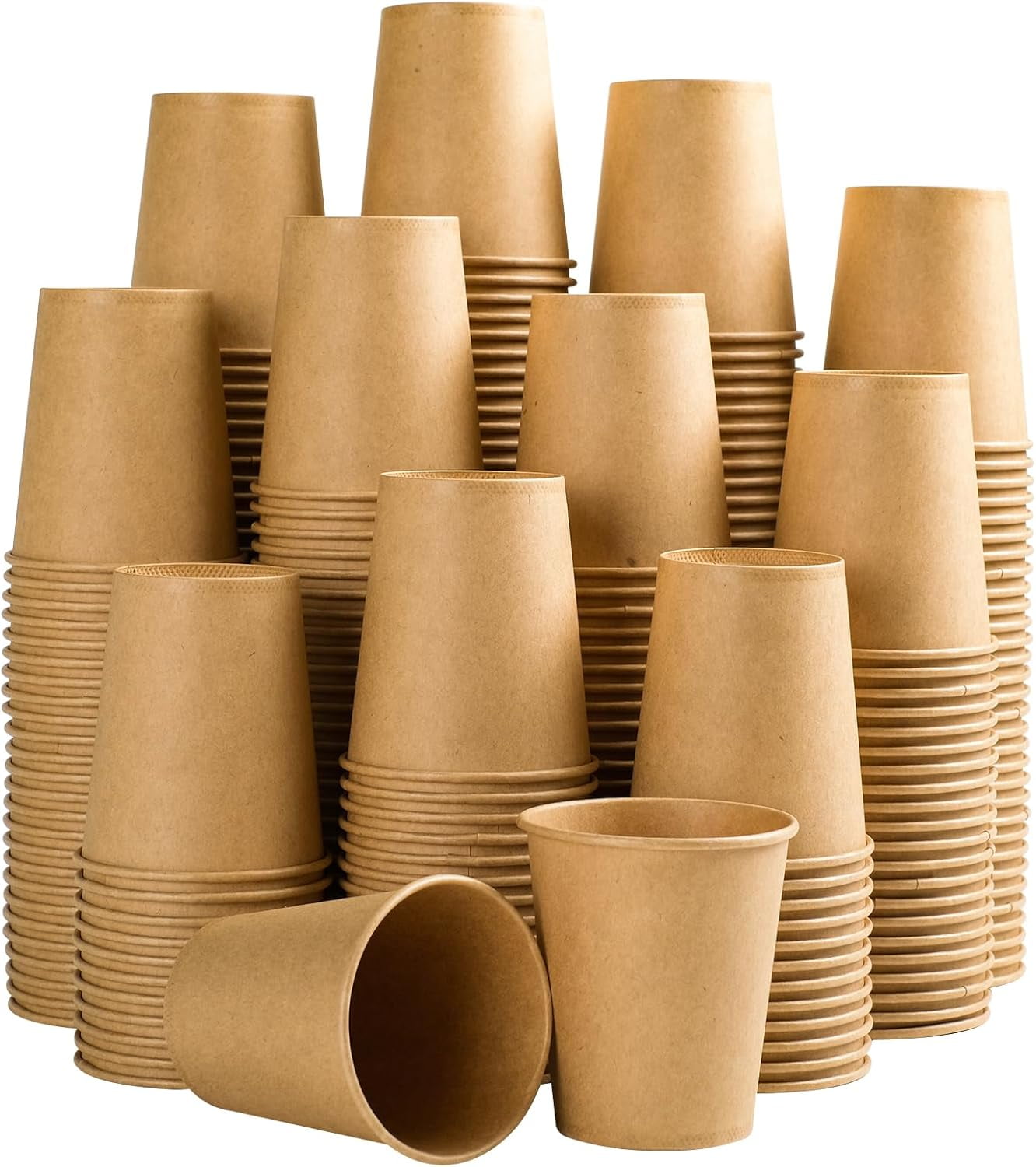 Paper Cups, Disposable Kraft Small Bathroom Cups Ounce, Hot/Cold ...