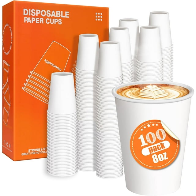 Paper Cups, Hot Paper Coffee Cups, Leak-Proof Disposable Coffee Cups ...