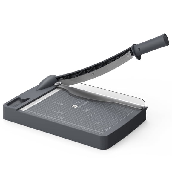 Paper Cutter 12" Cut Length Paper Trimmer, Guillotine Trimmer with 12sheet Capacity Paper Cutting Board, Heavy Duty Guillotine Paper Cutters and Trimmers for Cardstock Paper Crafts Paper Slicer