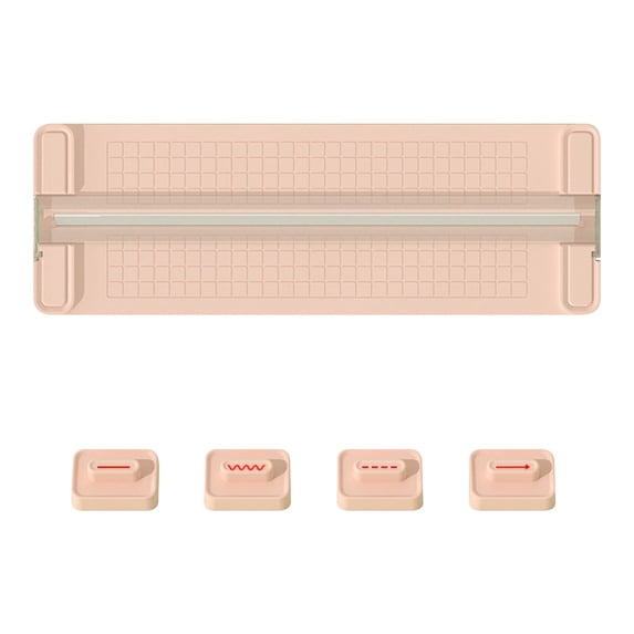 Paper Cutter, 4 In 1 Bidirectional Paper Cutter Portable Paper Photo Trimme Paper Cutter For Craft With Straight Dotted Wavy Line Crease Head Multi Function Scrapbooking Tool, Scrapbook Supplies