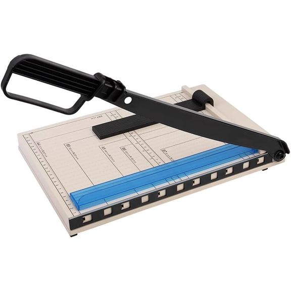 Paper Cutter A4 Cut Length, Easy to U Lightweight Guillotine Style and Trimmer with 8 Sheet Capacity, Slider Labels Photo Cardstock Crafts for Home or Small Business