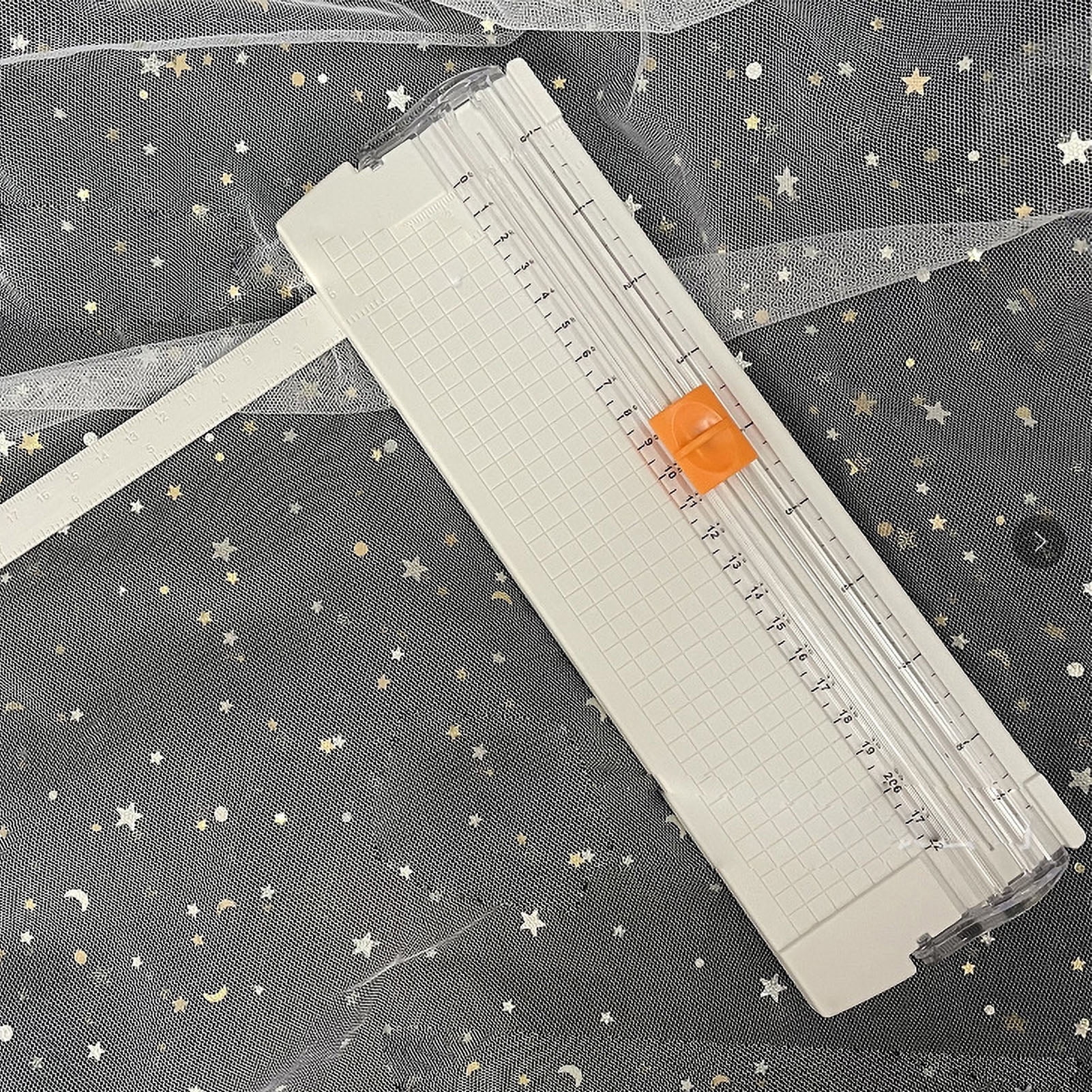 Paper Cutter Small Mini Folding Clear Scale Burrs Free Carbon Steel