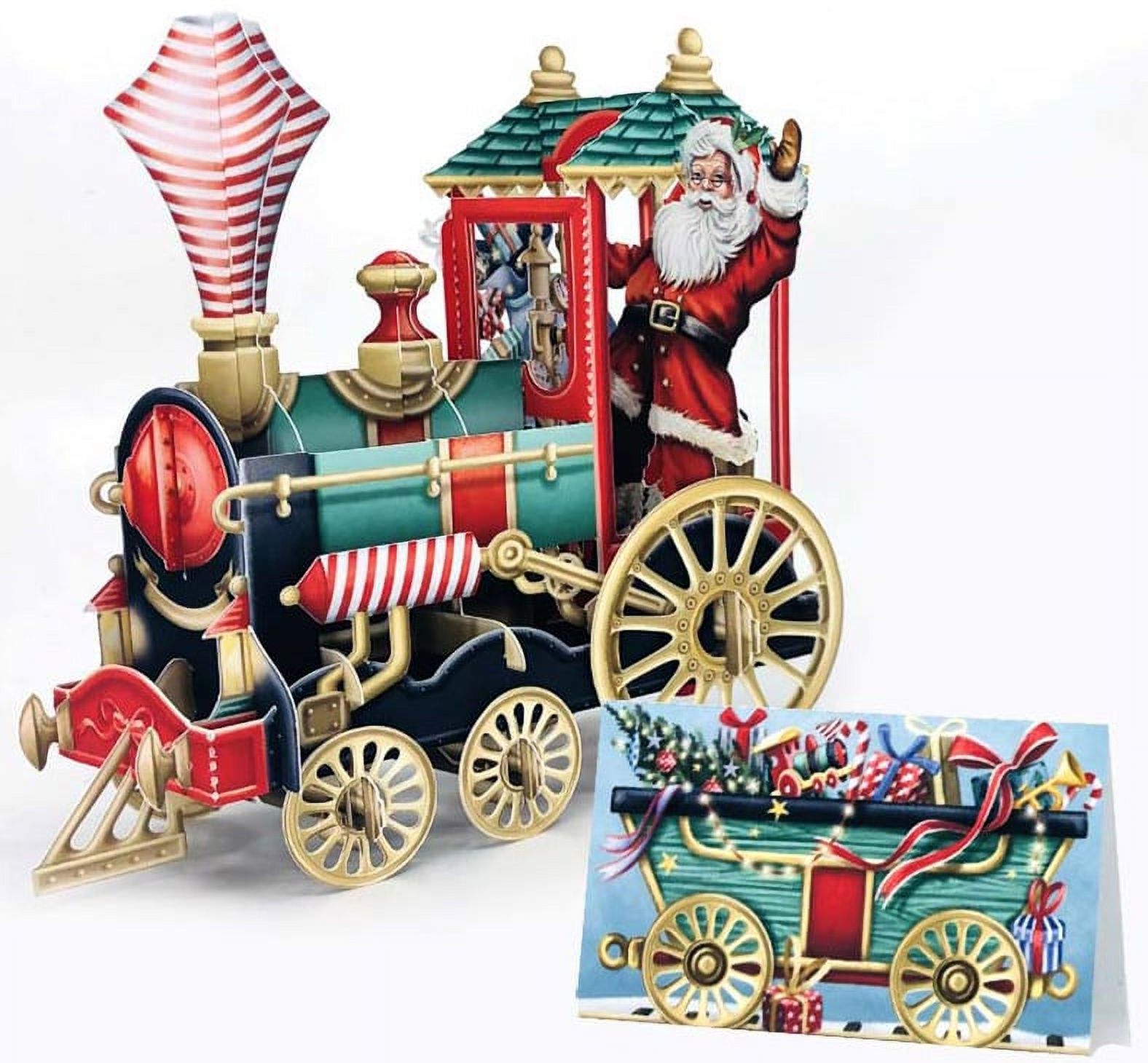 Paper D'Art : Santa's Train 3D Pop Up Laser Cut Christmas Card
