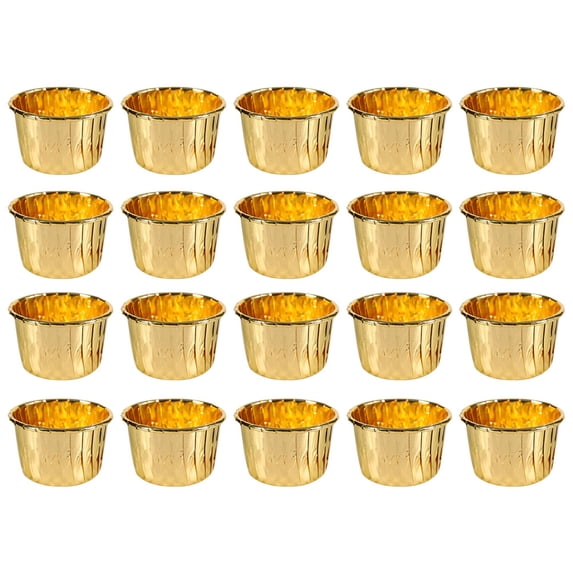REOFLYUP Muffin Cups Paper 100Pcs Curled Edge Cup Shape 2x1.5x1.2In