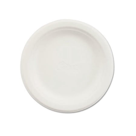 Paper Dinnerware Plate, 6" dia, White, 125/Pack