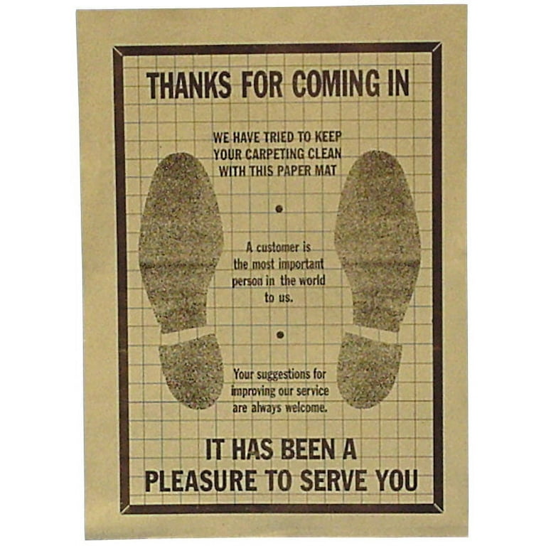 Disposable paper floor mats discount