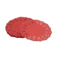 thumbnail image 1 of Uxcell Paper Doilies, Paper Lace Doilies Disposable Round Modern Decorative Placemats Bulk, Fit for Baked Food Red 3.5 Inch, 1 of 7