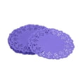 thumbnail image 1 of Uxcell Paper Doilies, Paper Lace Doilies Disposable Round Modern Decorative Placemats Bulk, Fit for Cakes Desserts Purple 3.5 Inch, 1 of 7