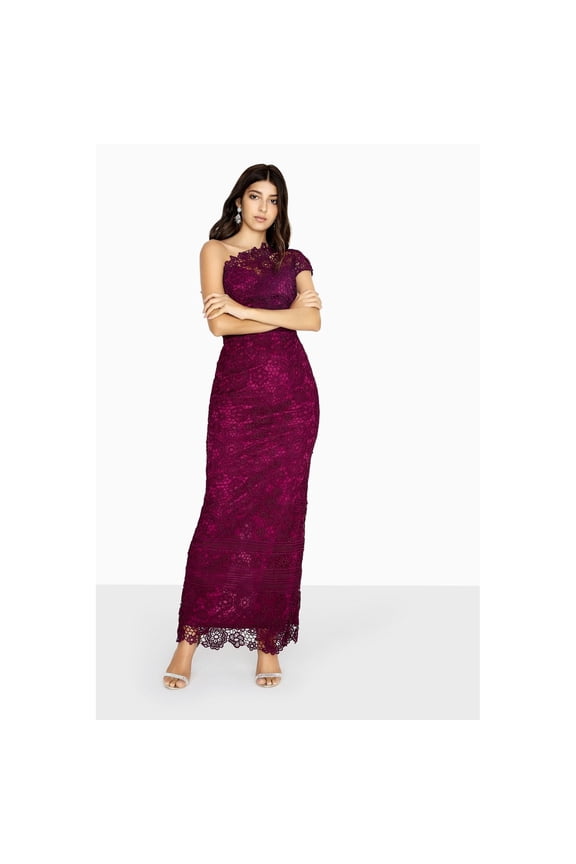Womens Melbourne One Shoulder Lace Maxi Dress