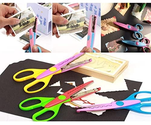 Paper Edge Scissors Set Kid Safety Cuttintg Scissors Decorative Craft ...