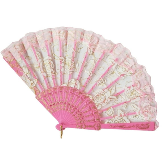 Fan - Folding Fans Handheld Fans Bamboo Fans Women'S Hollowed Bamboo Hand Holding Fan