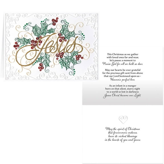Paper Filigree Chrisas Card Set of 20