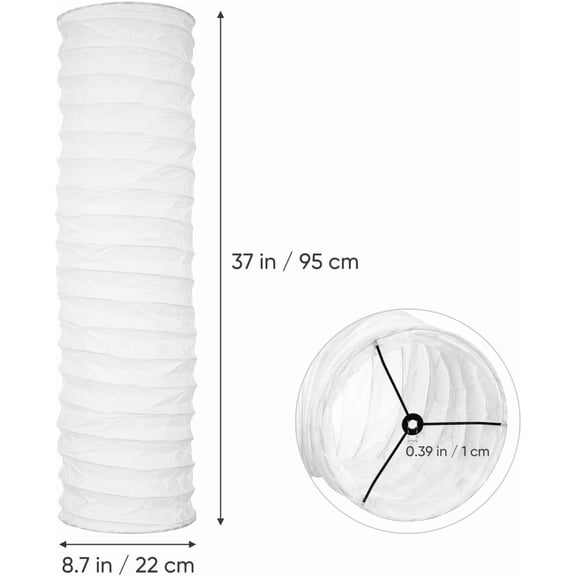 Paper Floor Lamp Shade Replacement Foldable Standing Lampshade Japanese Style Paper Floor Light Cover Lamp Shield Barrel Chandelier Protector for Home Hotel