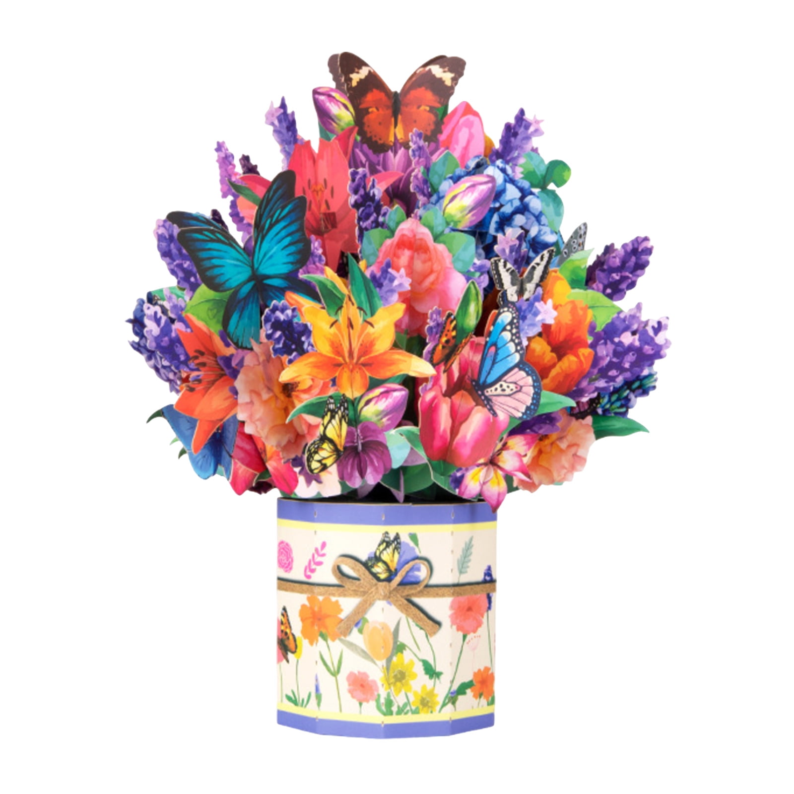 Paper Flower Pop Up Cards, Flower Bouquet Card Popup 3D Greeting Cards ...