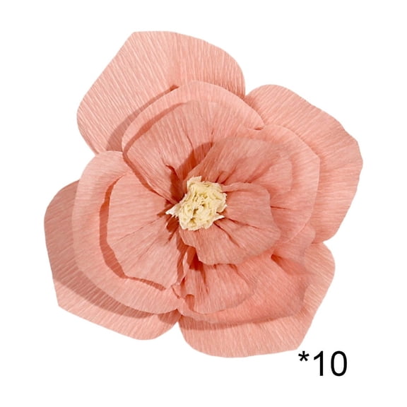 Paper Flowers Handmade Crepe Paper Large Peony Flower 9.84 Inches for Wedding Backdrops and Home Wall Decor