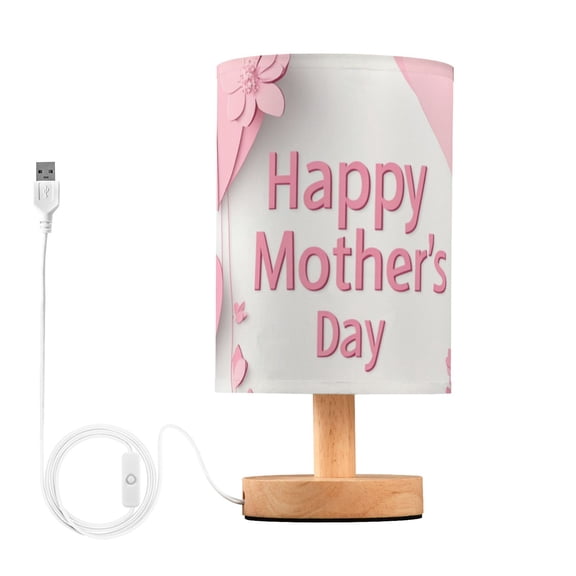 Paper Flowers Hearts Mothers Day Table Lamp with USB Port LED Warm Light Lamp Night Light Home Decor