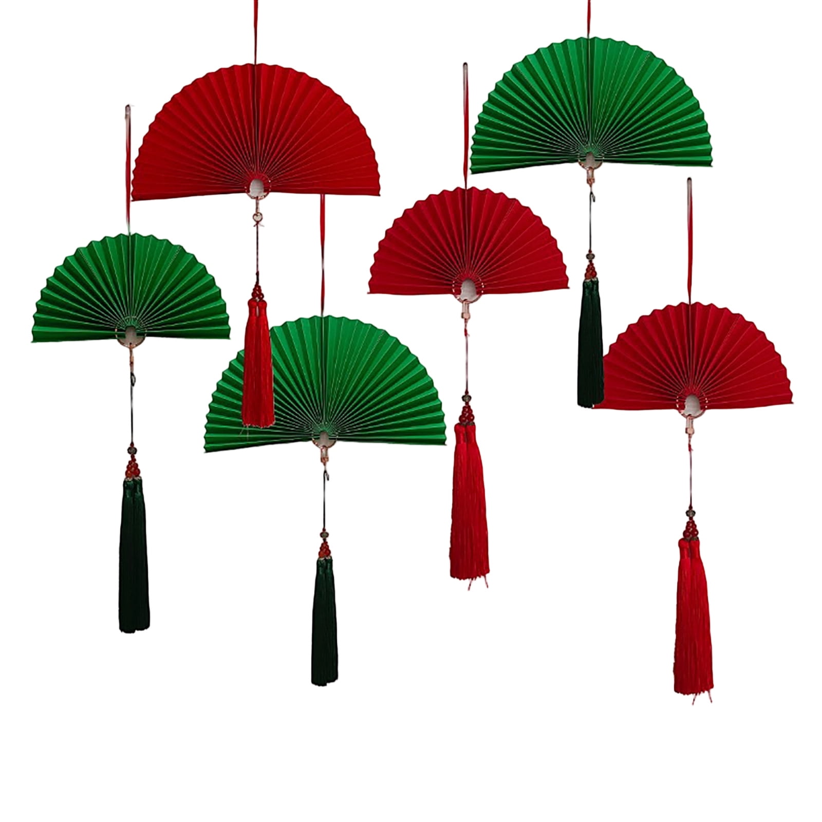 Paper Folding Fan Decorations Hanging Ornaments Foldable Festive Fan ...