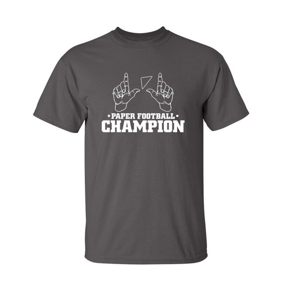 Paper Football Champion Sarcastic Humor Graphic Novelty Funny Youth T Shirt