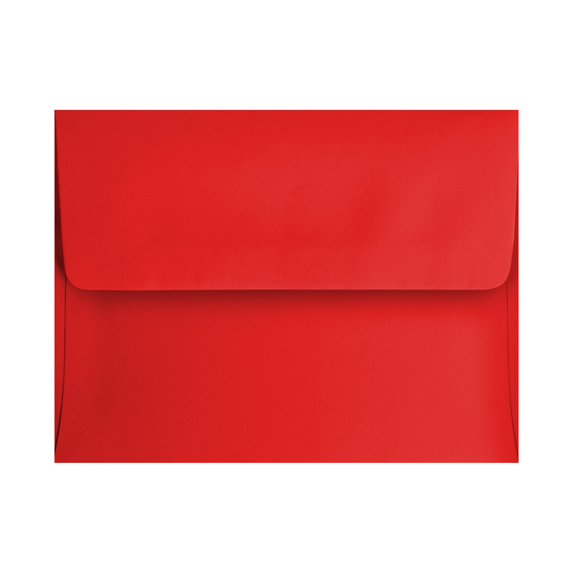 Paper Frenzy A2 Invitation Envelopes Square Flap (4 3/8 x 5 3/4) for Invitations, Notecards, DIY, Holiday Red