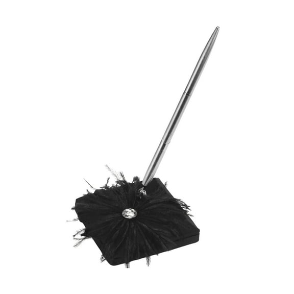 Paper Frenzy Black Feathered Flair Luxury Guest Signing Pen for Wedding or any Event