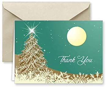 Paper Frenzy Colorful Holiday Horizon Christmas Thank You Note Cards ...