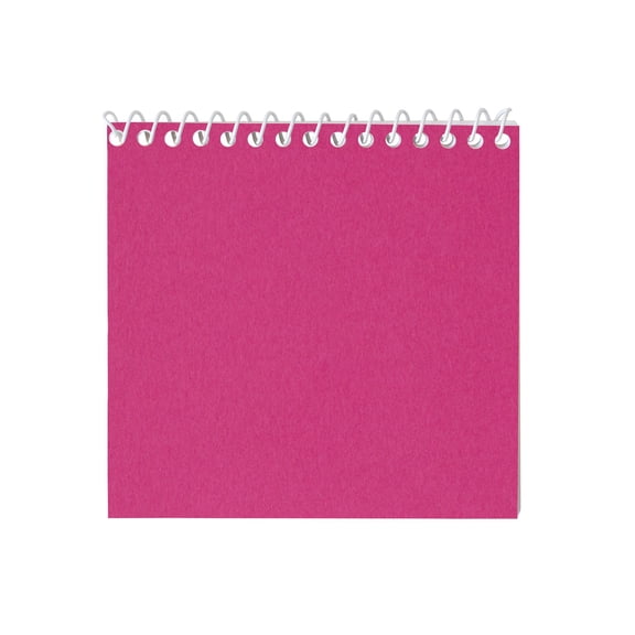 Paper Frenzy Fuchsia 12 pack Mini Note Pad Favors, white