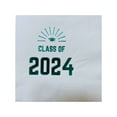 thumbnail image 1 of Paper Frenzy Graduation Foil Stamped Party Napkins Class of 2024 - 25 pack, Green, 1 of 1