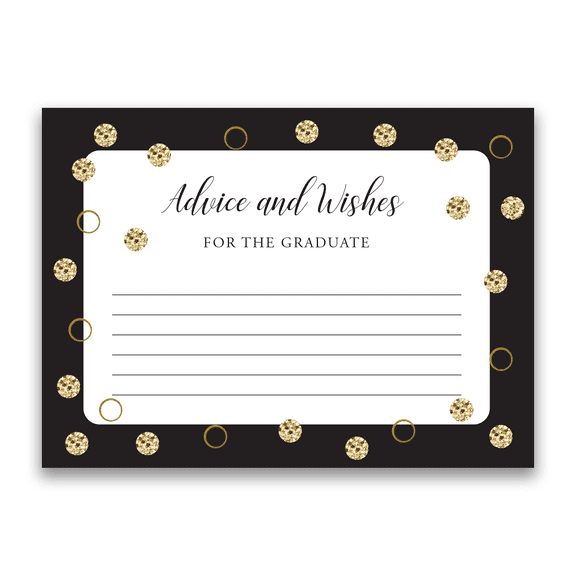 Paper Frenzy Graduation Gold Dot Advice for the Grad Cards - Pack of 25