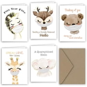 Paper Frenzy Masked Animals Quarantine Notes for Social Distancing