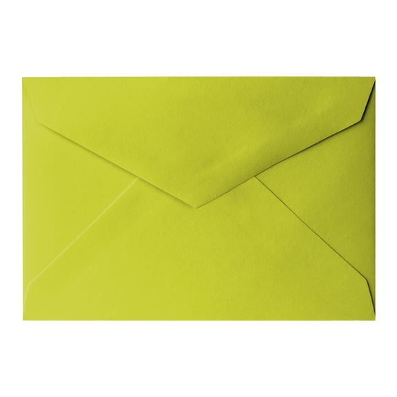 Paper Frenzy RSVP A1 (4 Bar) Envelopes Pointed Flap (3 3/8 x 5 3/4) for Invitations, Notecards, DIY, Lime Green
