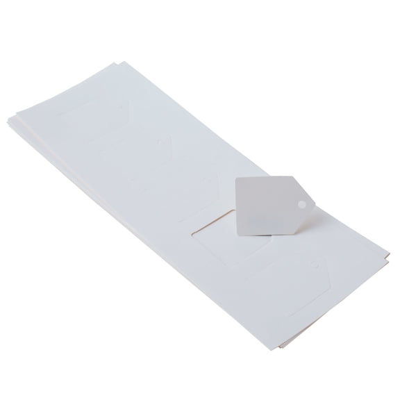 Paper Frenzy White Small Tags 1.5" x 2" 100 pack Laser Compatible