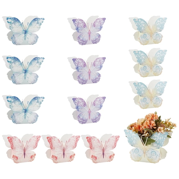 Paper Gift Boxes Butterfly Mixed Color 368x258x0.3mm DIY