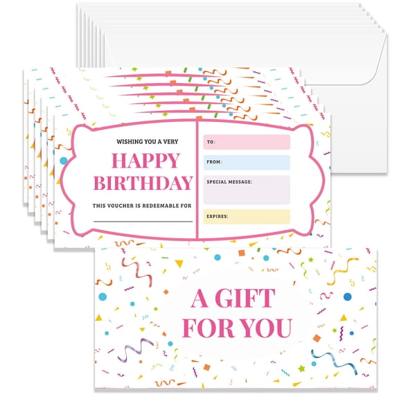 Paper Gift Card Invitation Cards for Birthday Wedding Party Rectangle Paper Word 170x85mm 40pcs/set for DIY