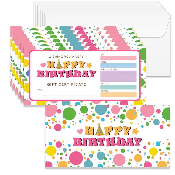 Paper Gift Card Invitation Cards for Birthday Wedding Party Rectangle Round 170x85mm 40pcs/set DIY