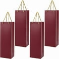 thumbnail image 1 of Paper Gift Tote Bags Wine Package Supplies Rectangle Dark Red 12x9x36cm, 1 of 9