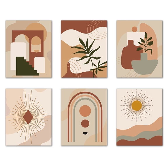 Paper Hanging Painting for Home Decoration Accessories Rectangle Mixed Patterns 205x255mm 6 patterns/set DIY