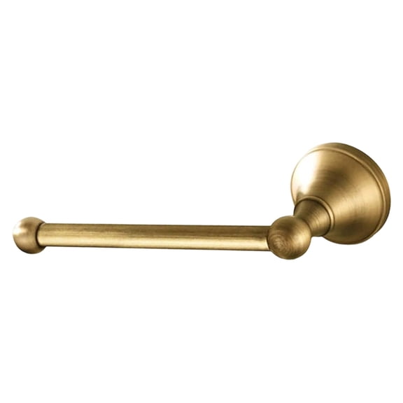 Paper Holder Antique Copper Trumpet Metal Design Towel Dispenser Bathroom Hardware Roll Stand Wall Mount Tissue Rack For Restroom Classic Style Decoration Layout Gold - 21X6.3cm