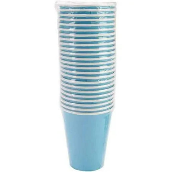 Paper Hot & Cold Cups 9oz 24/Pkg-Bermuda Blue