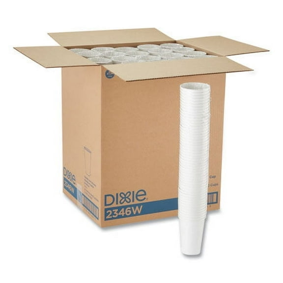 Paper Hot Cups, 16 Oz, White, 50/sleeve, 20 Sleeves/carton | Bundle of 5 Cartons