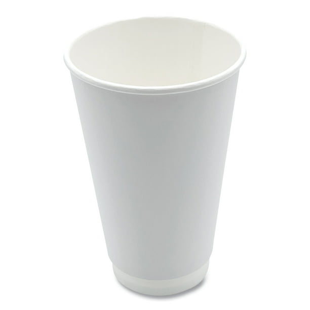 Paper Hot Cups, Double-Walled, 16 oz, White, 25/Pack Paper Hot Cups, Double-Walled, 16 oz, White, 25/Pack