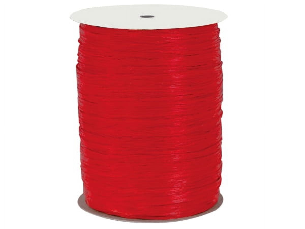 JAM Paper® Raffia Ribbon, Red, 100 Yards, Sold Individually (1082788)