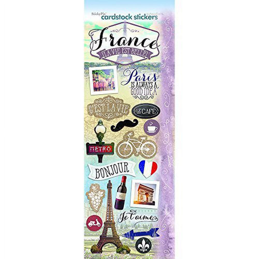 Paper House Cardstock Stickers 4.625"X13"Discover France