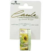 Paper House Productions Carole Shiber Soft Sunflowers Set of 2 Foil Accent Washi Tape Rolls for Scrapbooking and Crafts