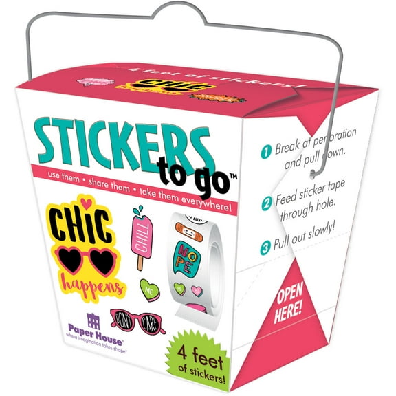 Paper House Productions Express Yourself Mini Stickers to Go 4ft Sticker Roll for Crafts, Scrapbooking & Collecting