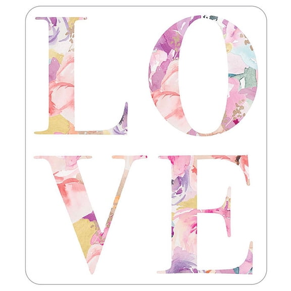 Paper House Productions Floral LOVE Die-Cut 3" Vinyl Sticker