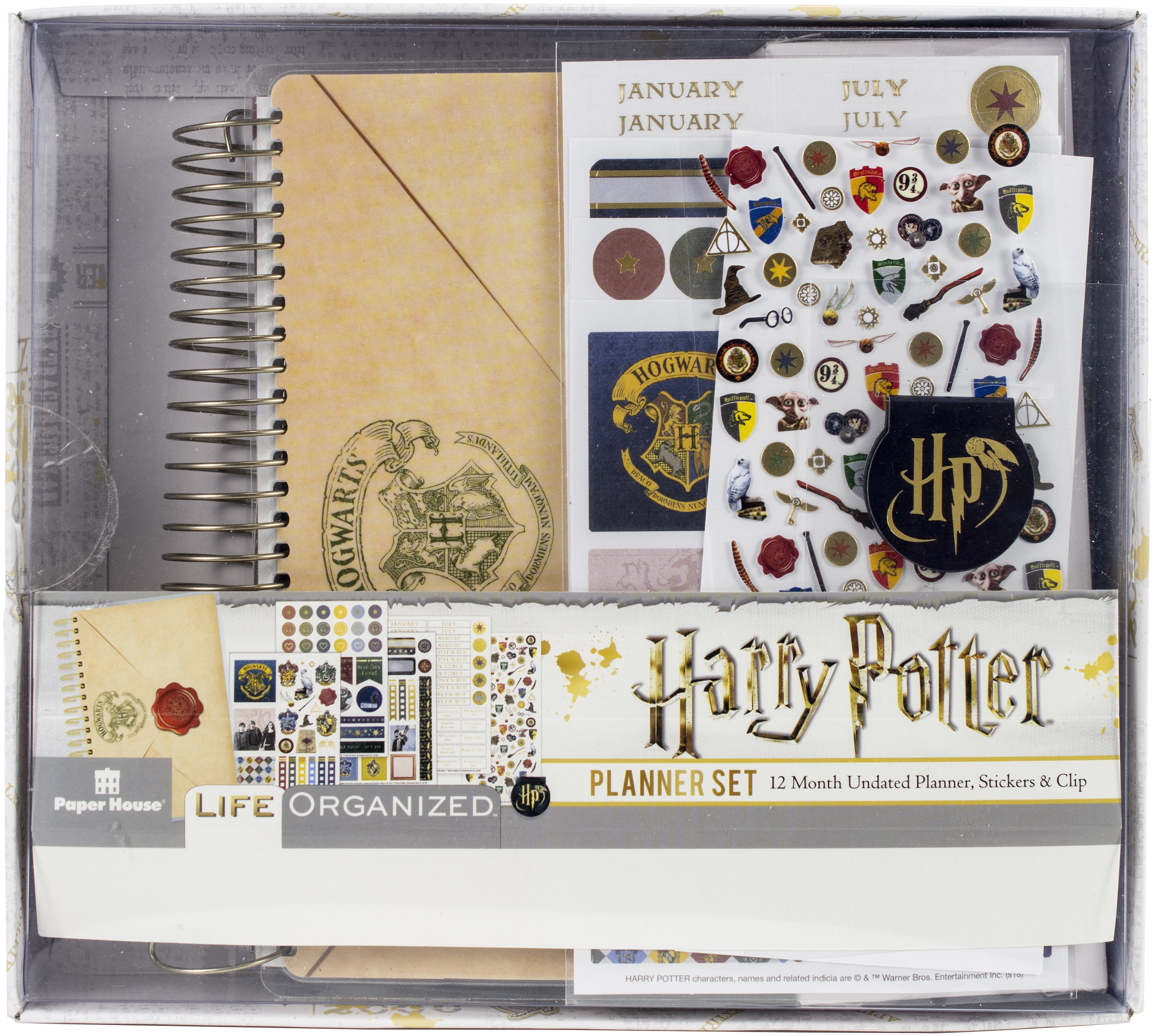 Paper House Productions Harry Potter Mini Planners & Appointment Book, 9.25" x 8", 12 Pages